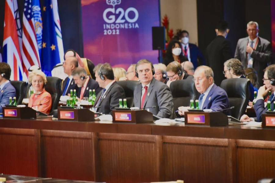En cumbre del G20, Ebrard pide a Rusia y Ucrania promover el cese de hostilidades
