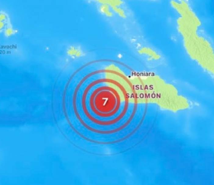 Sismo de magnitud 7 en Islas Salomón provoca alerta de tsunami