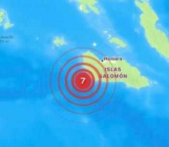 Sismo de magnitud 7 en Islas Salom&oacute;n provoca alerta de tsunami