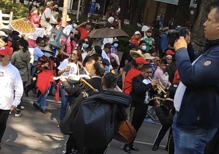 Lorenzo Córdova y Ricardo Monreal, los grandes repudiado en la marcha