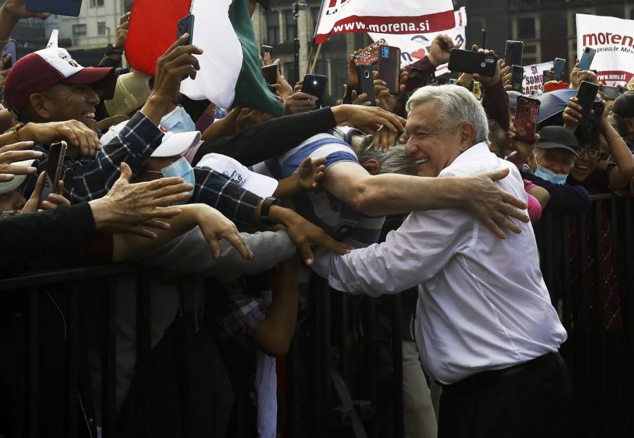 Así se vivió el ingreso de AMLO al Zócalo