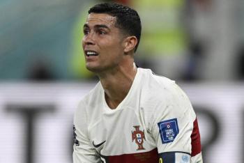 Con l&aacute;grimas, Cristiano Ronaldo se despide del Mundial tras derrota de Portugal ante Marruecos