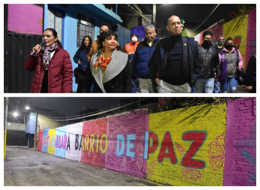 Clara Brugada inaugura comunidad segura en barrio Santa Bárbara