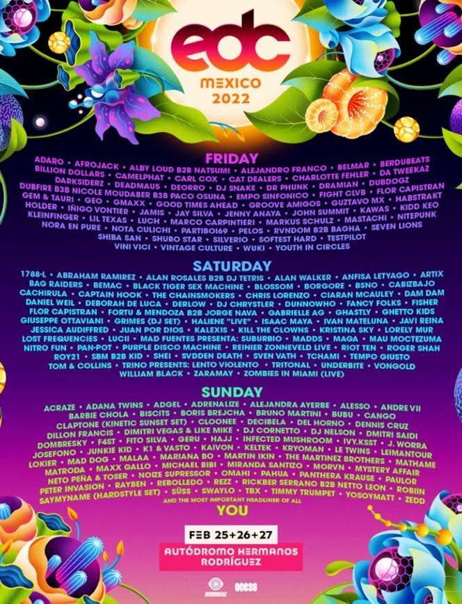 EDC 2023 DAY LINEUP