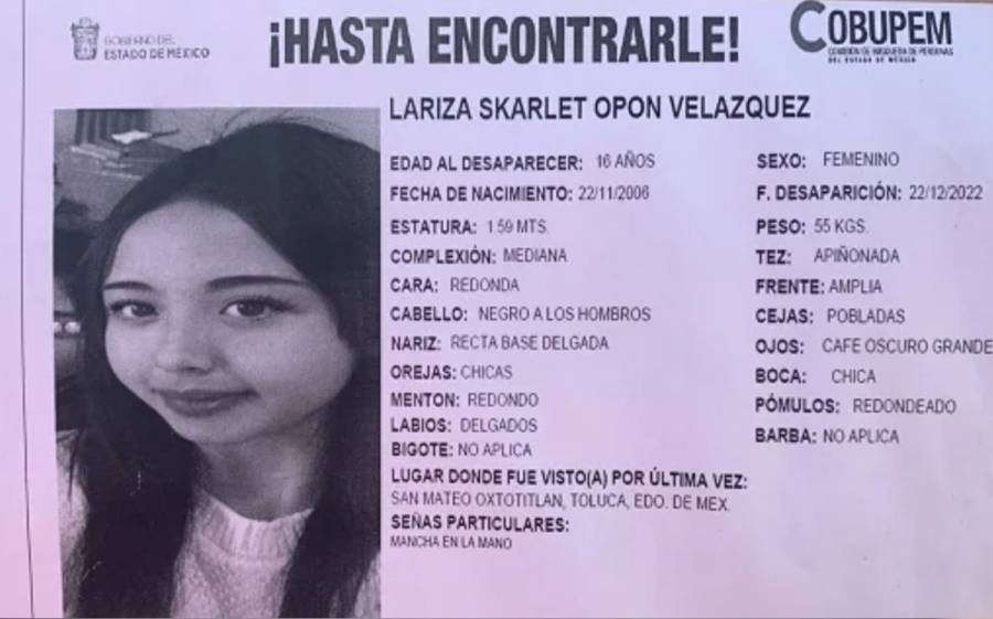 Caravana de autos busca a Lariza Skarlet desaparecida en Toluca