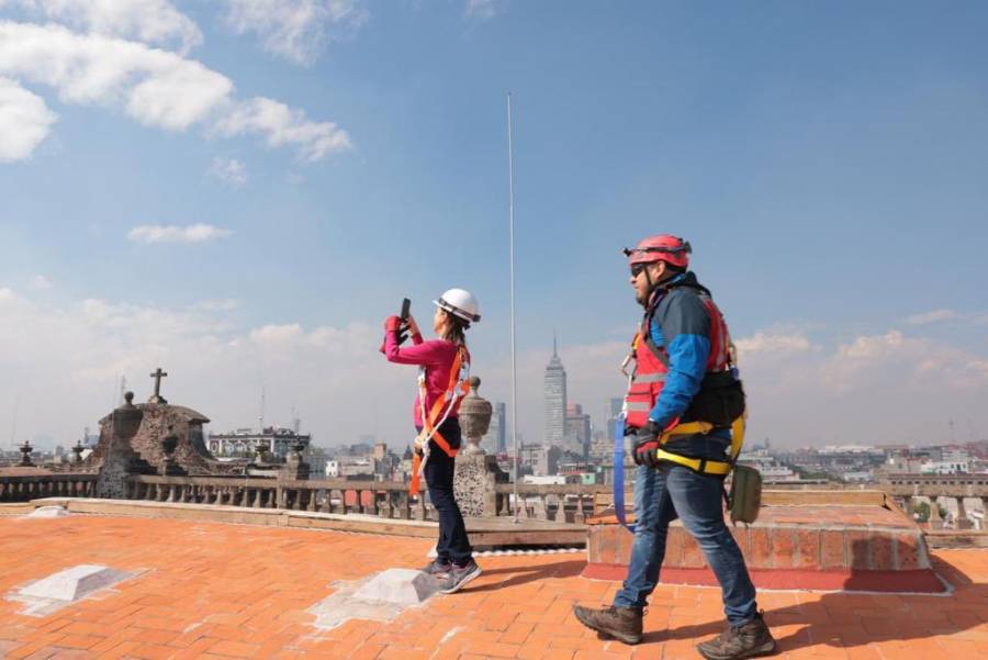 Desde el día 1 de 2023, Sheinbaum inicia trabajando; supervisó restauración de cúpulas y bóvedas de Catedral