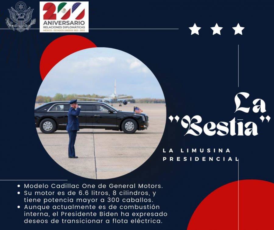 Un Cadillac One será el vehículo que trasladará a Joe Biden en su visita a México
