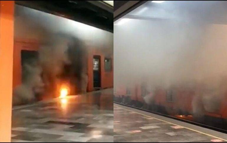 Reportan usuarios humo en vagón del metro CDMX en la Línea 5