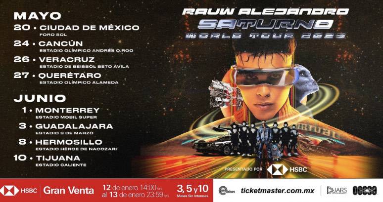 Saturno World Tour 2023, la gira del cantante puertorriqueño llega a suelo mexicano