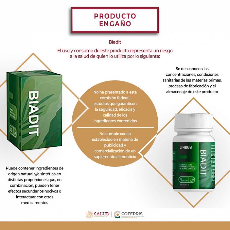 Alerta Cofepris por producto “engañoso” para personas con diabetes