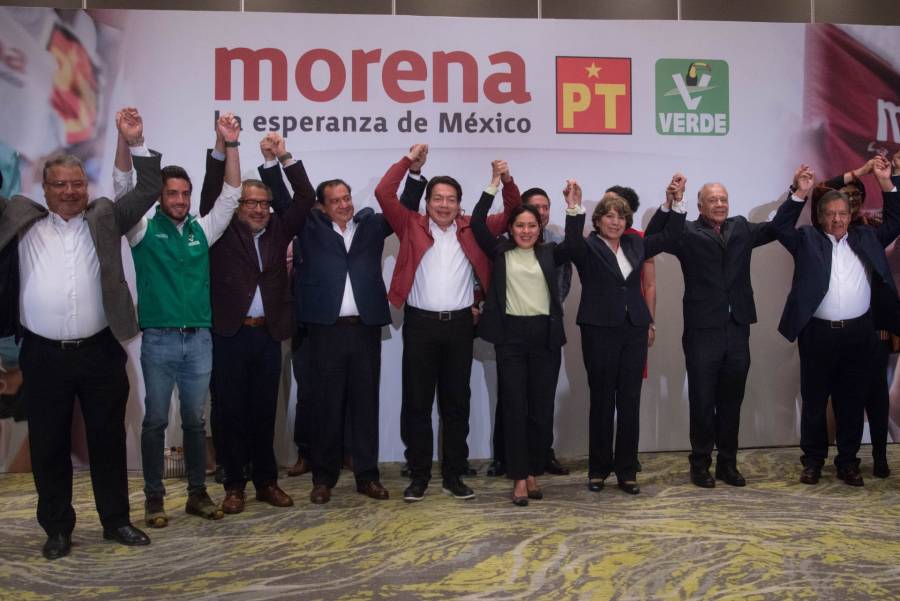 Morena confirma alianza con PT y Partido Verde para elección en el Edomex