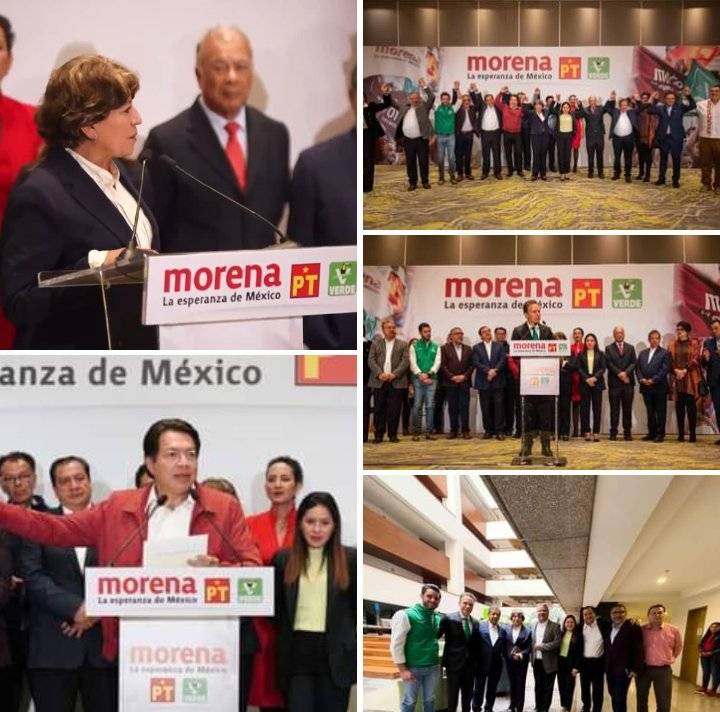Morena confirma alianza con PT y Partido Verde para elección en el Edomex
