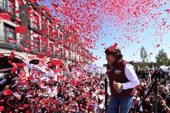 En segundo d&iacute;a de precampa&ntilde;a, Delfina G&oacute;mez pide no dejarse comprar con despensas