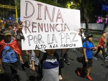 Campesinos marchan a Lima para pedir la renuncia de Dina Boluarte