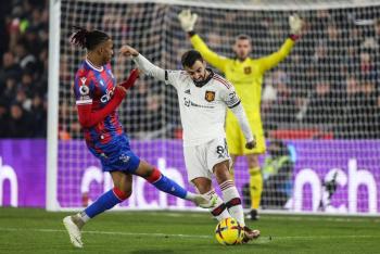 Manchester United empata ante el Crystal Palace y se pone tercero en la Premier League