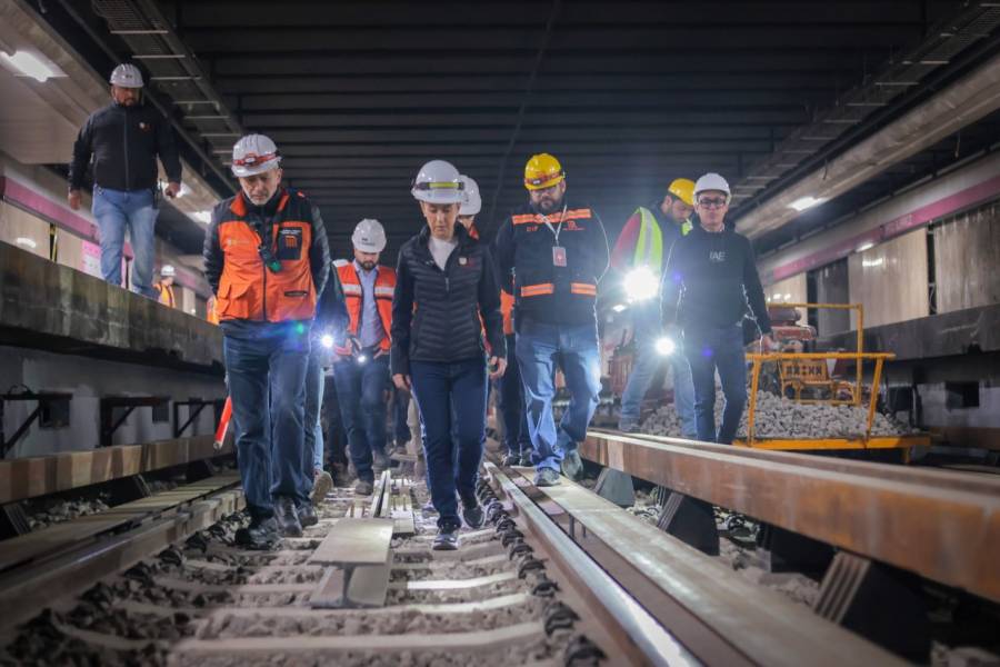 Sheinbaum visita los trabajos de la Nueva Línea 1 del Metro de la Ciudad de México