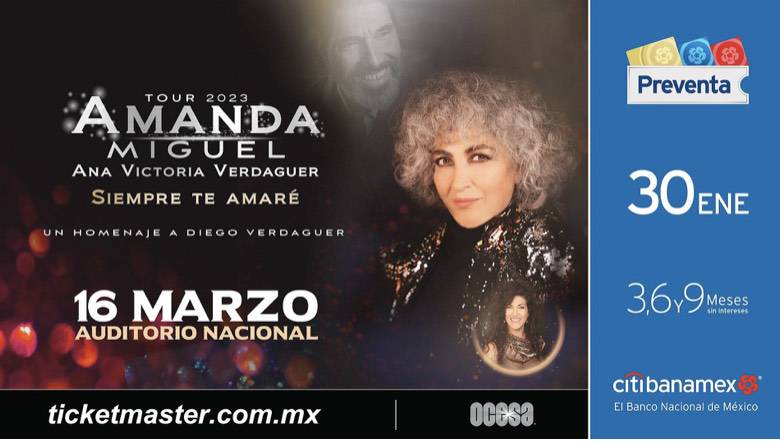 Amanda Miguel dará emotivo show en Auditorio Nacional