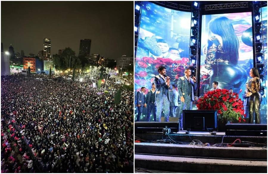 Muy “amorosa” Sandra Cuevas llena plancha de la Cuauhtémoc con Ana Bárbara y Banda El Recodo