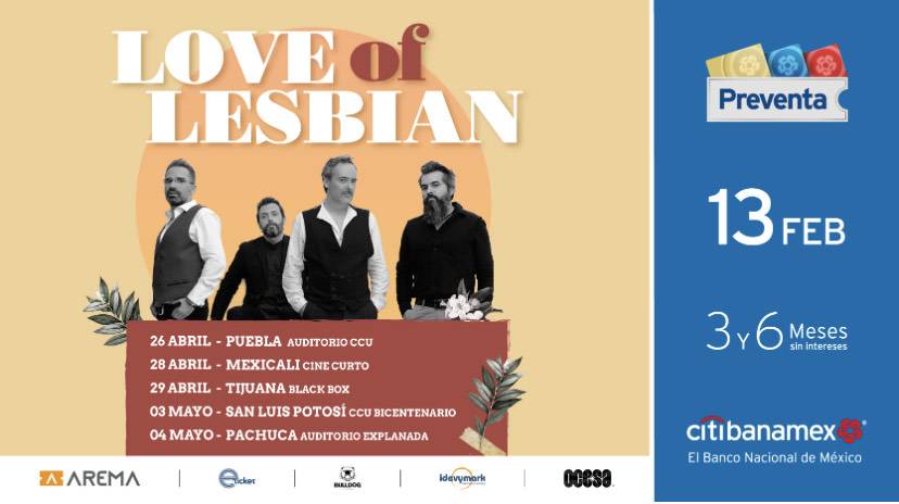 Love of Lesbian regresa a la República Mexicana con su gira V.E.H.N. 2023