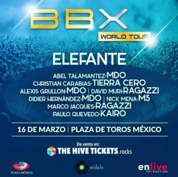 LLEGA A LA PLAZA DE TOROS MEXICO BBX WORLD TOUR, CON LAS BOYBAND M&Aacute;S IMPORTANTES DE LOS A&Ntilde;OS NOVENTA ENCABEZADAS POR ELEFANTE