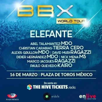 LLEGA A LA PLAZA DE TOROS MEXICO BBX WORLD TOUR, CON LAS BOYBAND MÁS IMPORTANTES DE LOS AÑOS NOVENTA ENCABEZADAS POR ELEFANTE