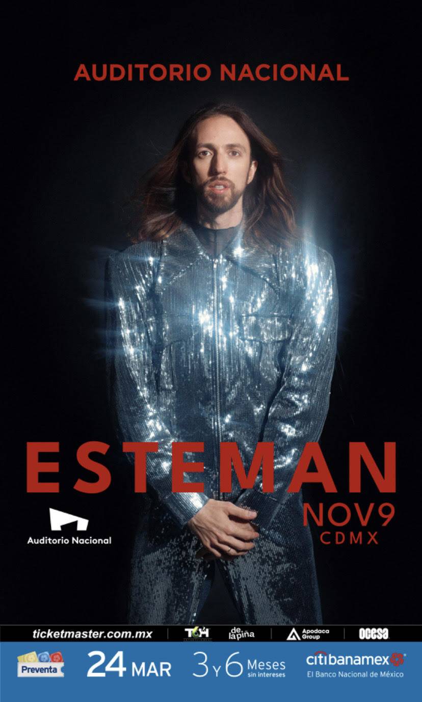 ESTEMAN ANUNCIA CONCIERTO EN EL AUDITORIO NACIONAL DE LA CIUDAD DE MÉXICO