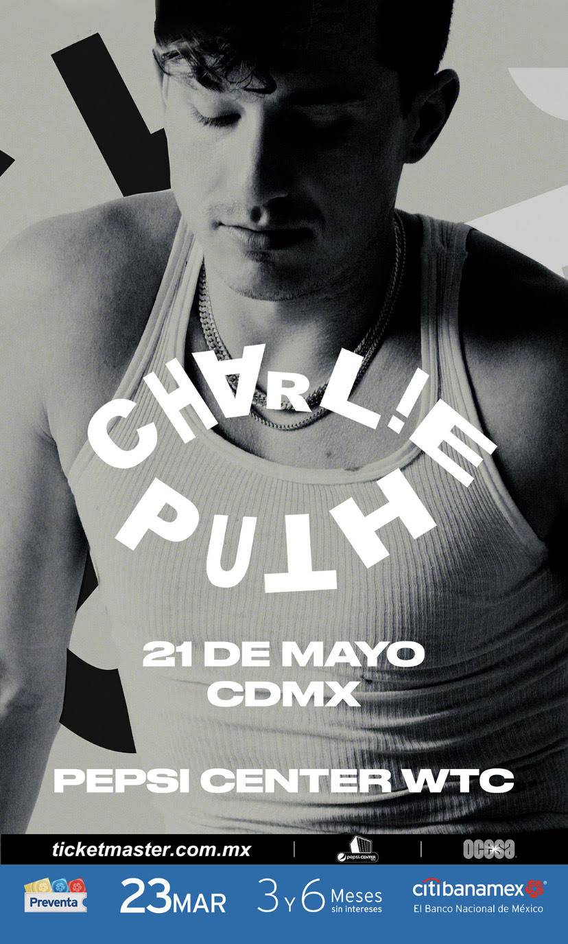 Charlie Puth vuelve a México con su nueva gira