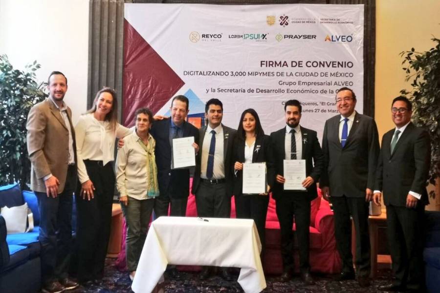 Sedeco y Alveo firman convenio para digitalizar a 3 mil Mipymes de la CDMX