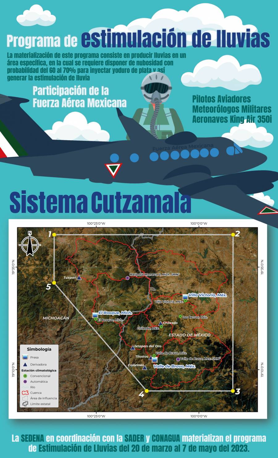 Inicia bombardeo de nubes en el Sistema Cutzamala, conoce los detalles