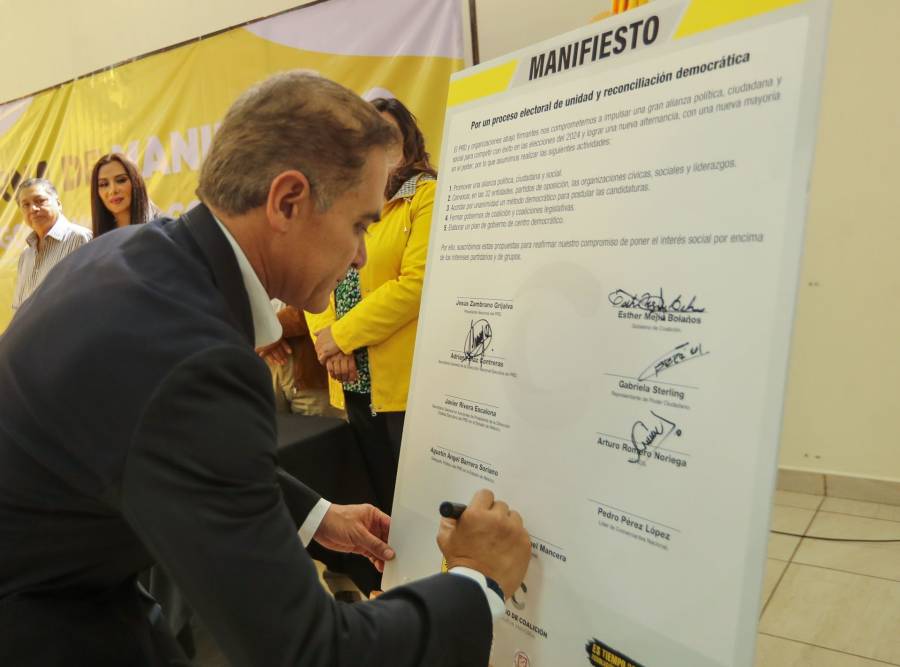Mancera firmó el manifiesto de los gobiernos de coalición para elecciones de 2024