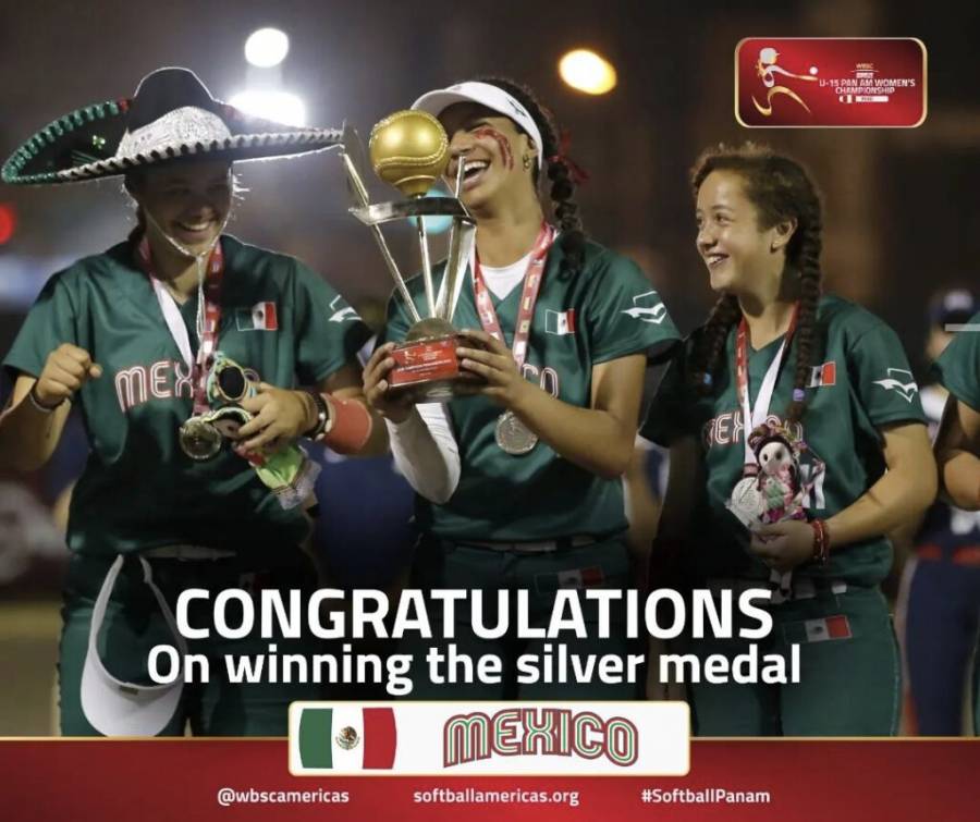 SELECCIÓN FEMENIL SUB-15 DE SOFTBOL CONSIGUE PLATA EN EL PANAMERICANO