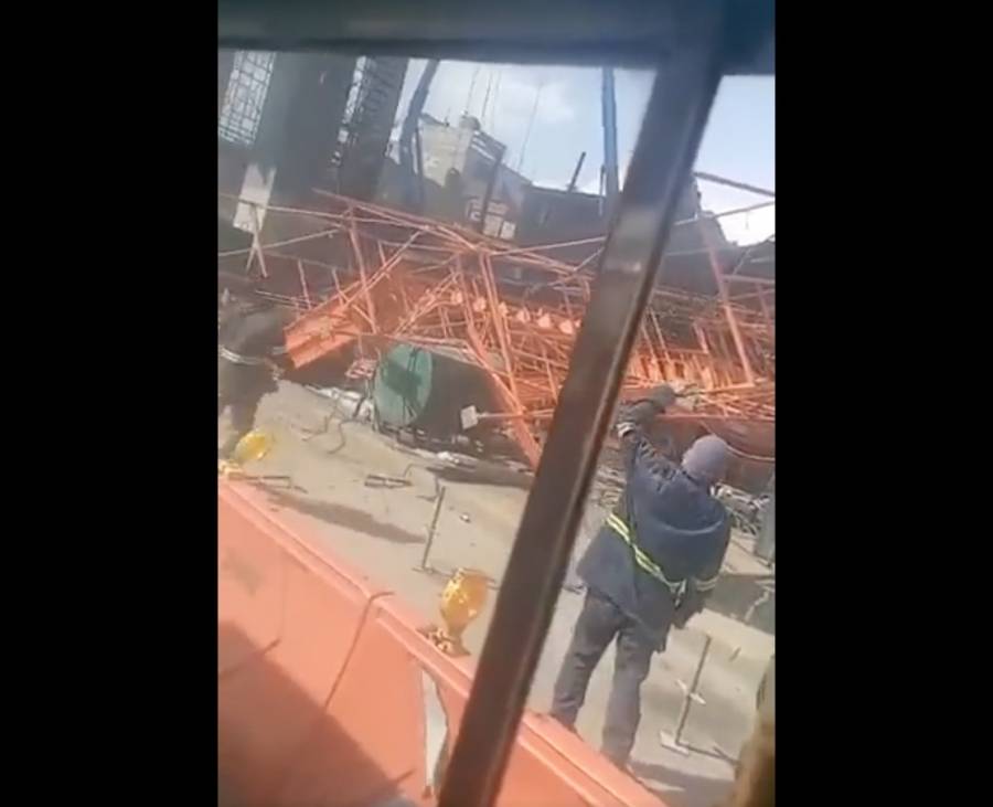 Colapsa andamio en obras de la L&iacute;nea 12 del Metro