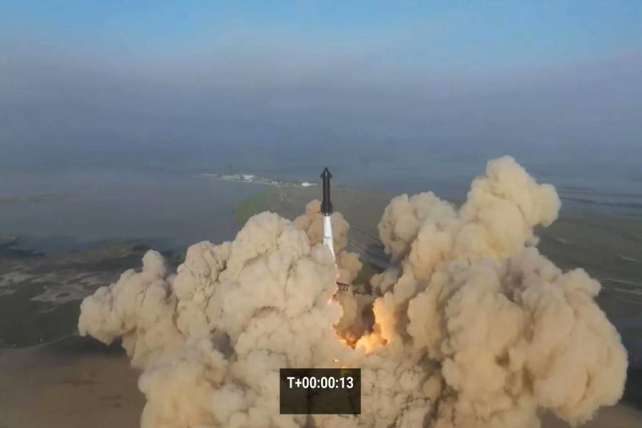 Megacohete Starship de SpaceX explota en pleno vuelo en primer ensayo