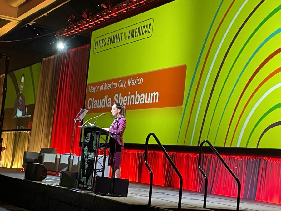 Sheinbaum en Cumbre de Ciudades de Las Américas, habló de movilidad y energías limpias