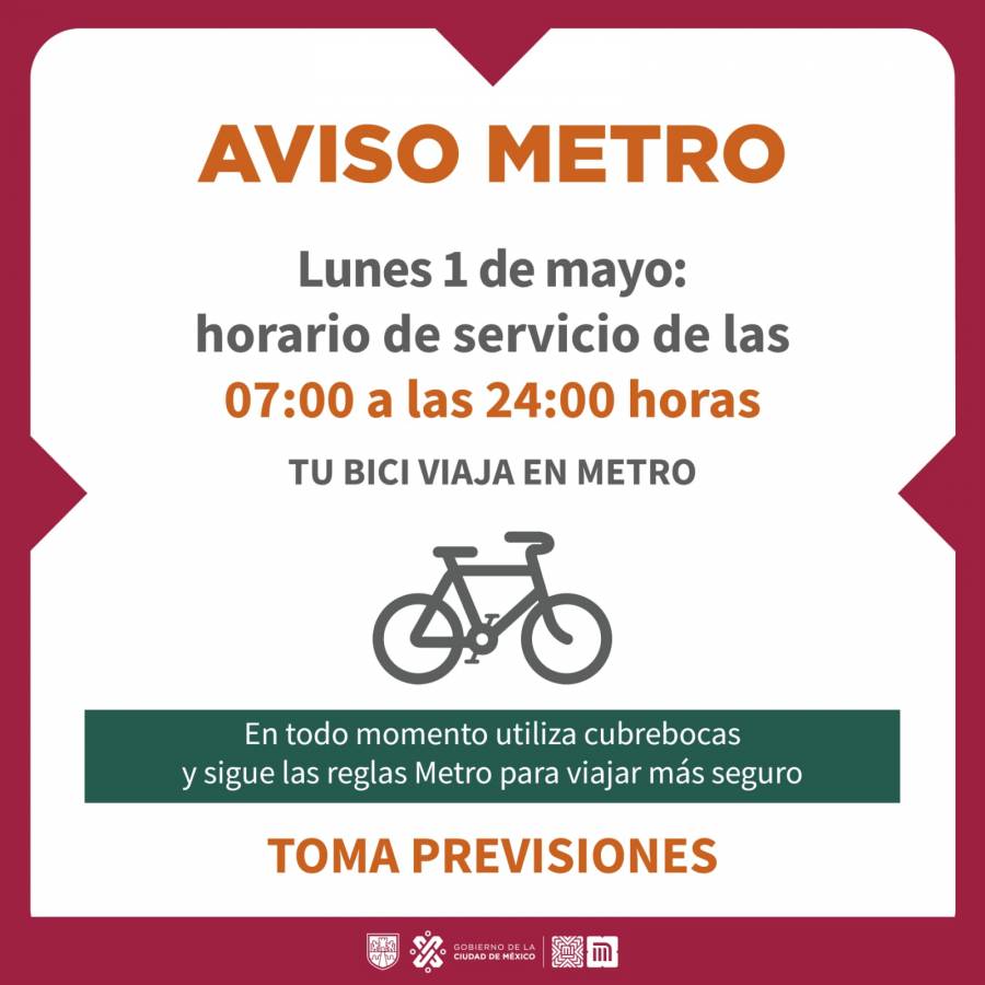 Conoce el horario del Metro de la CDMX este día festivo