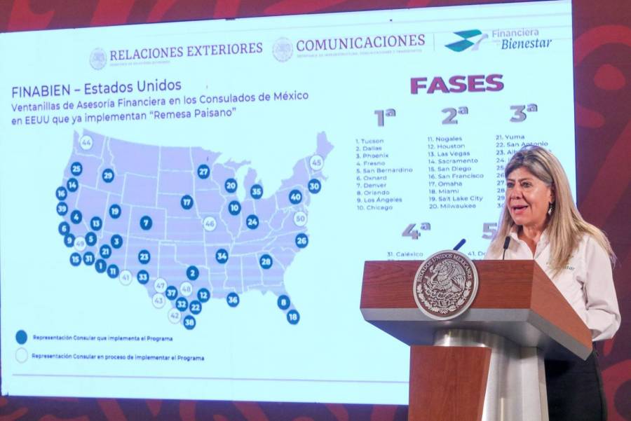 Presentan envío de remesas con tarjeta de FINABIEN y cuenta bancaria estadounidense