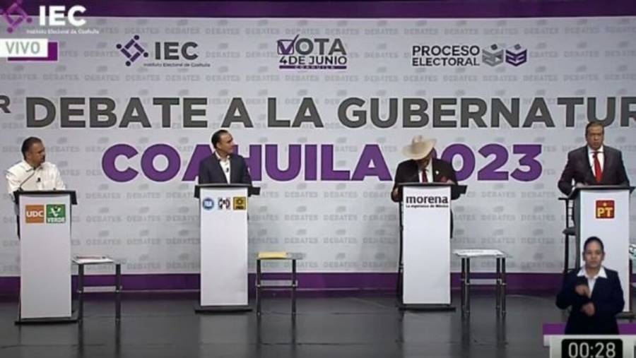 Fecha y horario del segundo debate entre candidatos a la gubernatura de Coahuila