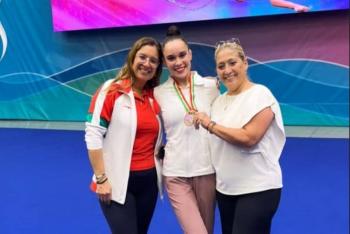 Ledia Ju&aacute;rez conquista bronce en Torneo Internacional de Gimnasia R&iacute;tmica en Portugal