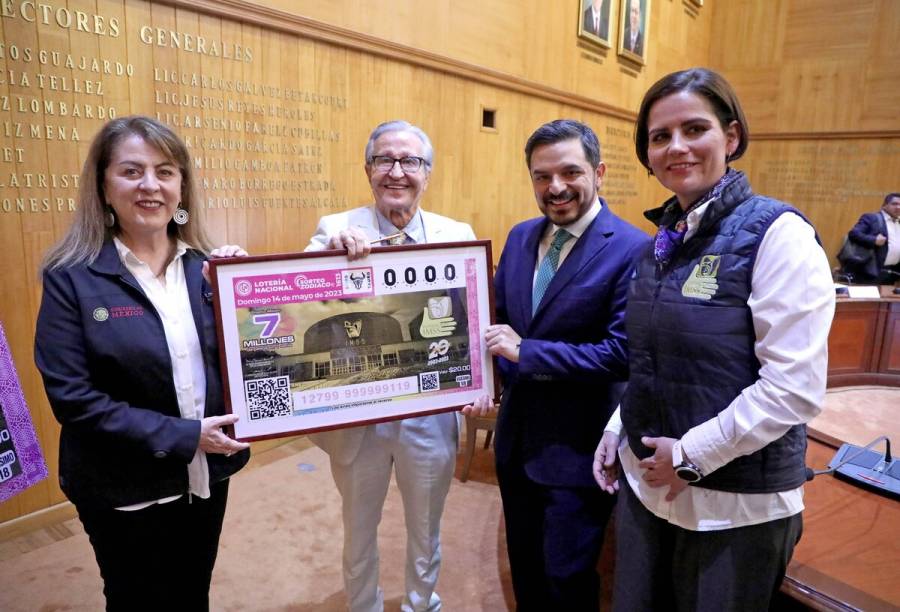 Celebran 20 años de Fundación IMSS con billete de Lotería Nacional conmemorativo