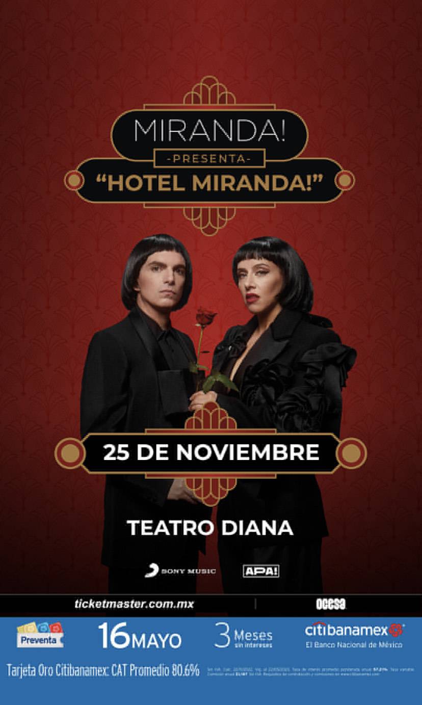 Miranda! presentará todos sus éxitos y nuevo disco en Guadalajara