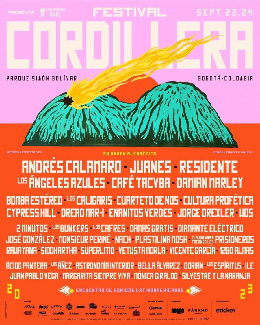 Residente, Andrés Calamaro, Juanes, Damian Marley y más en el Festival Cordillera 2023