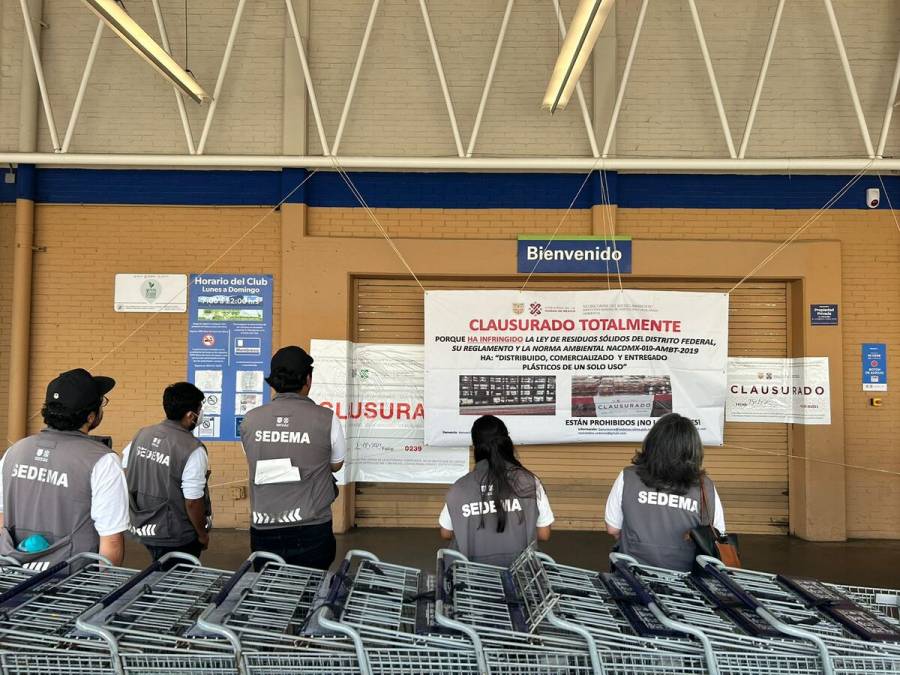 Clausuran Sam’s Club de Acoxpa por infringir prohibición de plásticos desechables