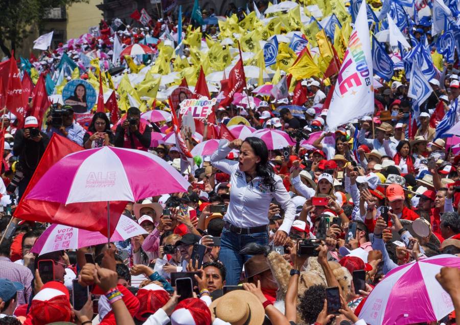 Reprotan riña entre perredistas y priístas, durante cierre de campaña de Alejandra del Moral