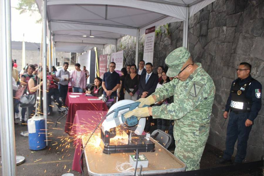 Secgob lleva programa de desarme a la colonia Guerrero