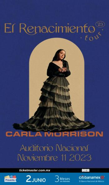 CARLA MORRISON, anuncia su regreso al Auditorio Nacional
