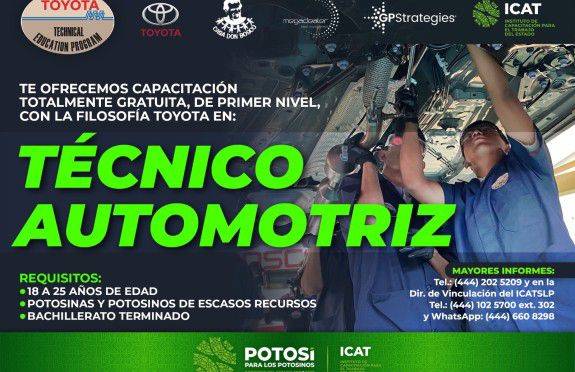 Gobierno impulsa programa gratuito de formación automotriz para jóvenes en SLP