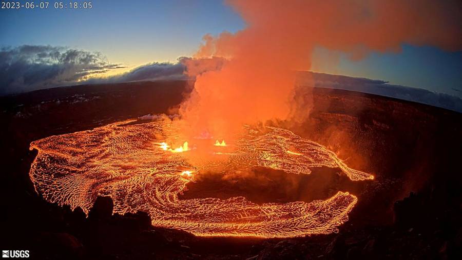 Volcán Kilauea en Hawái entra otra vez en erupcion