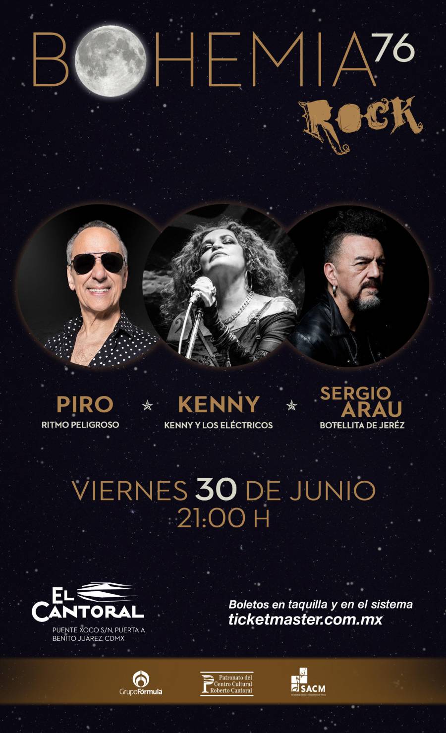 La Bohemia 76 de El Cantoral  reunirá a tres grandes exponentes del rock mexicano