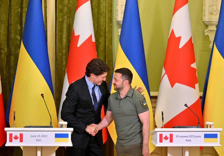 El primer ministro canadiense Justin Trudeau visita Kiev por sorpresa