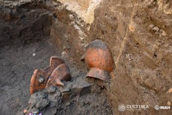 Un entierro infantil prehisp&aacute;nico y un canal virreinal afloran en excavaciones efectuadas en Tlatelolco